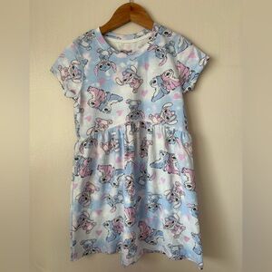 Disney Stitch Light Blue and Pink Dress